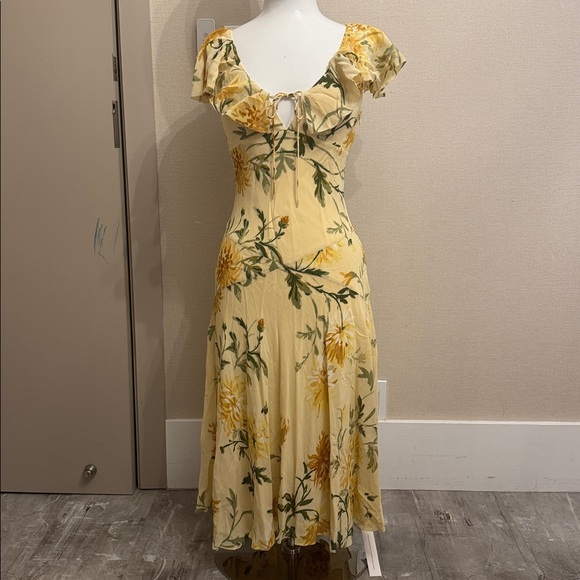 Reformation Gaelle Dress Yellow - Size XS - Picture 2 of 8